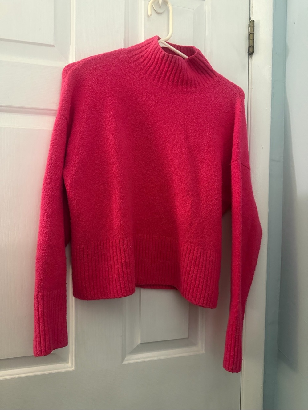 & Other Stories Women’s S Pink Mock Neck Wool Blend Sweater